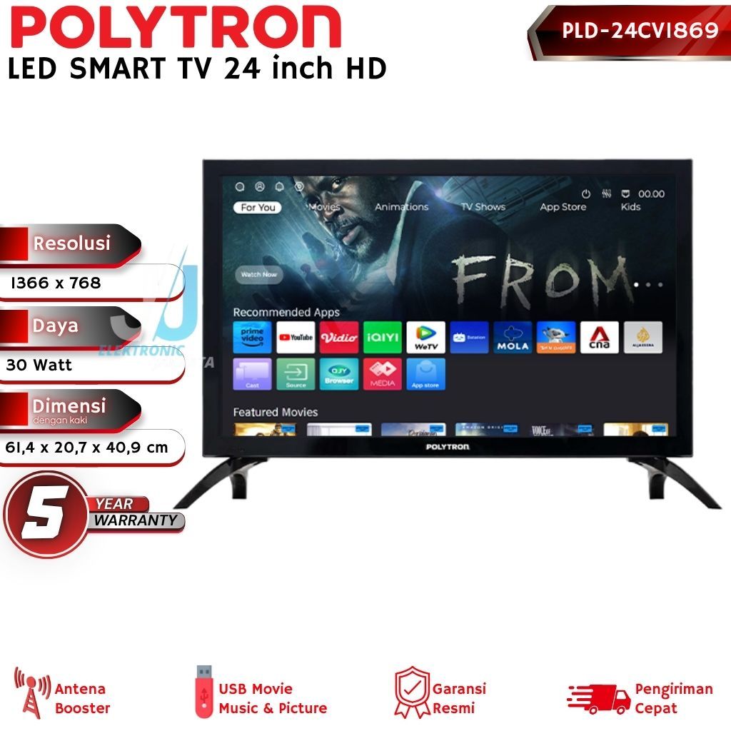 POLYTRON Smart TV 24 inch PLD 24CV1869 DVB-T2