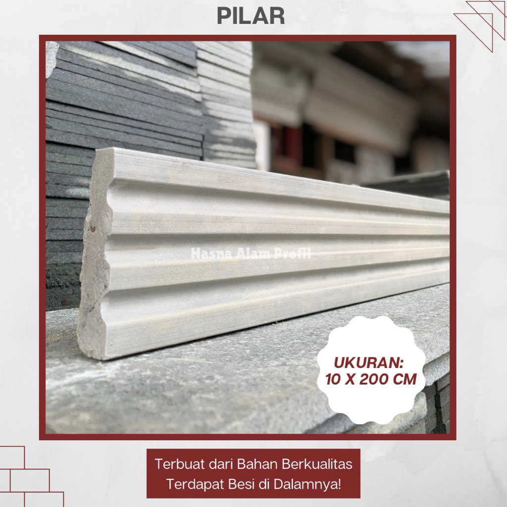 Pilar Beton 10 x 200 cm – Pilar Profil Rumah, Pilar Profil Beton, Dekorasi Bangunan