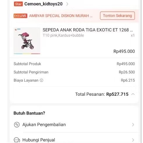 sepeda anak exotic preloved