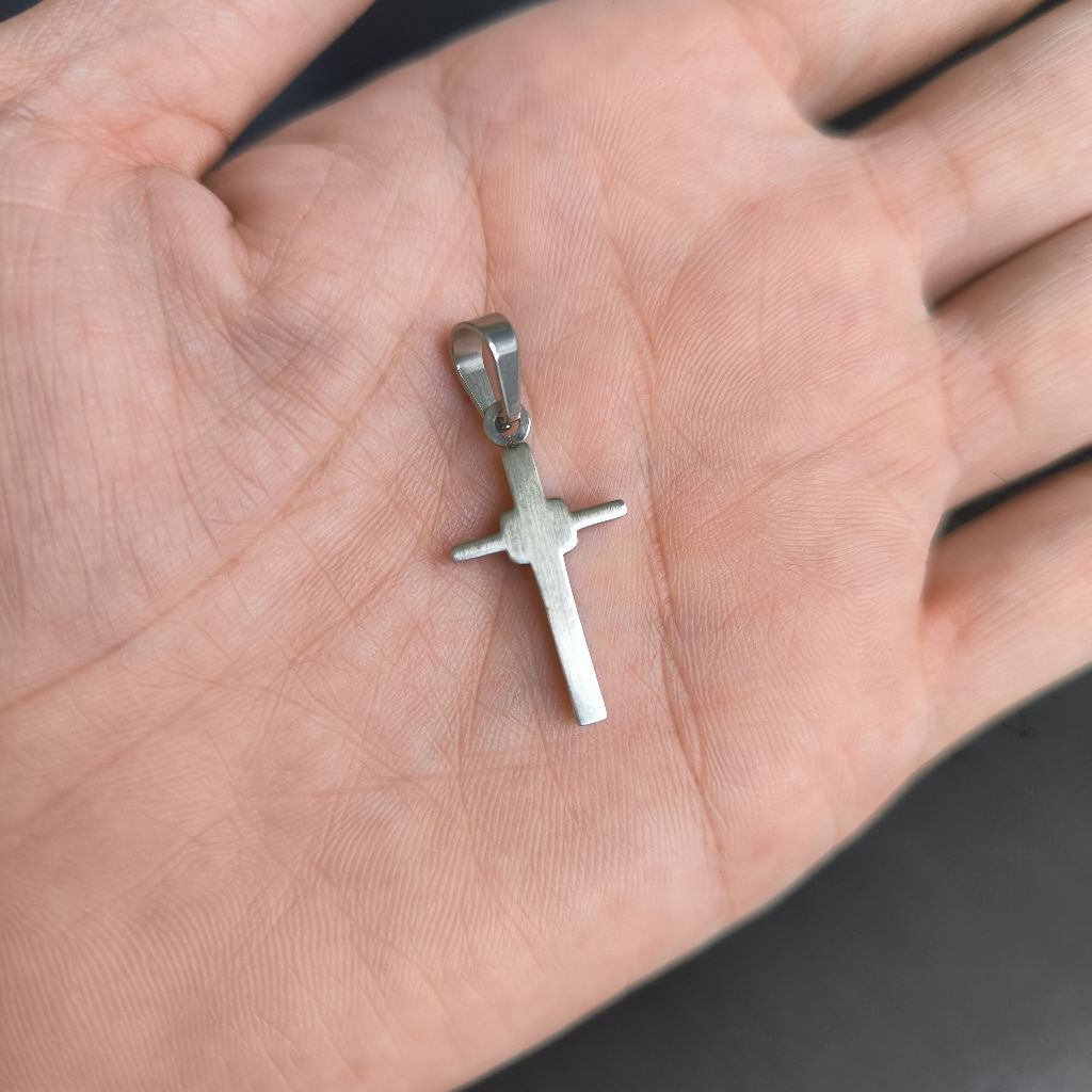 liontin salib titanium stainless steal 361 premium