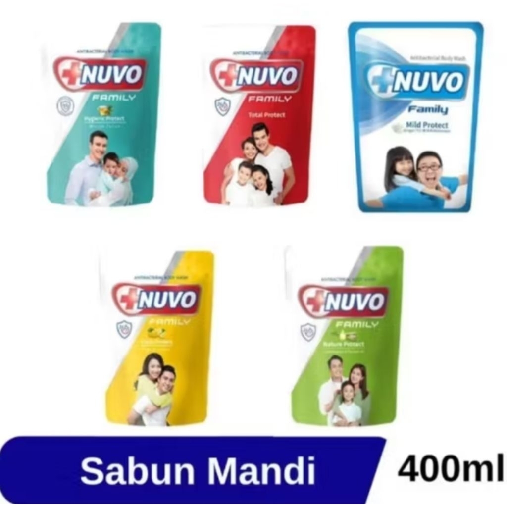 Nuvo antibacterial bodywash 400ml/Nuvo sabun cair 400ml
