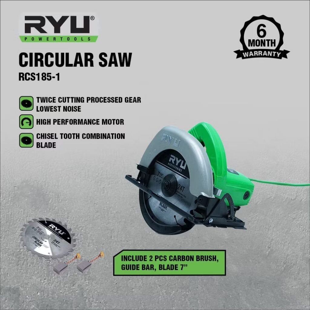 Circular Saw RYU 7 inch / Sirkel / Mesin Gergaji kayu 7 inchi
