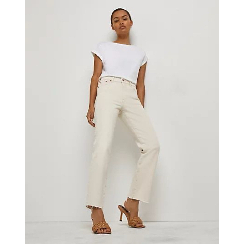 ZARA MOM CREAM JEANS