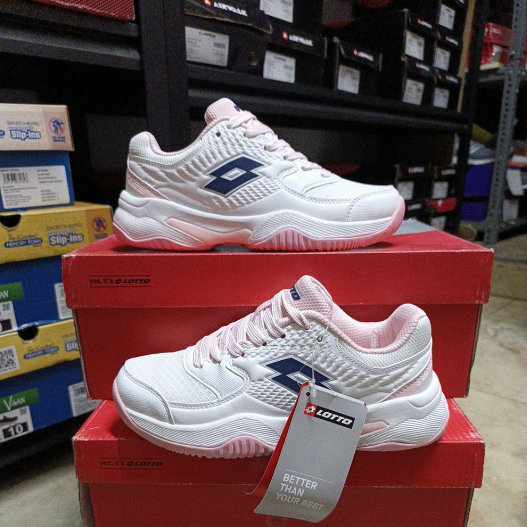 Size 34 | Sepatu Tenis Anak Lotto Donald White Pink Original