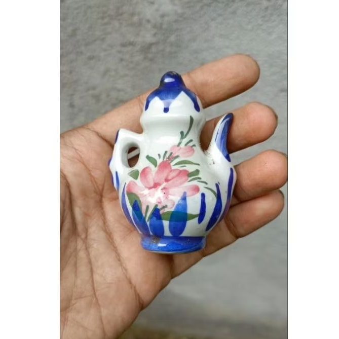 teko mini keramik pajangan antik jadul vintage