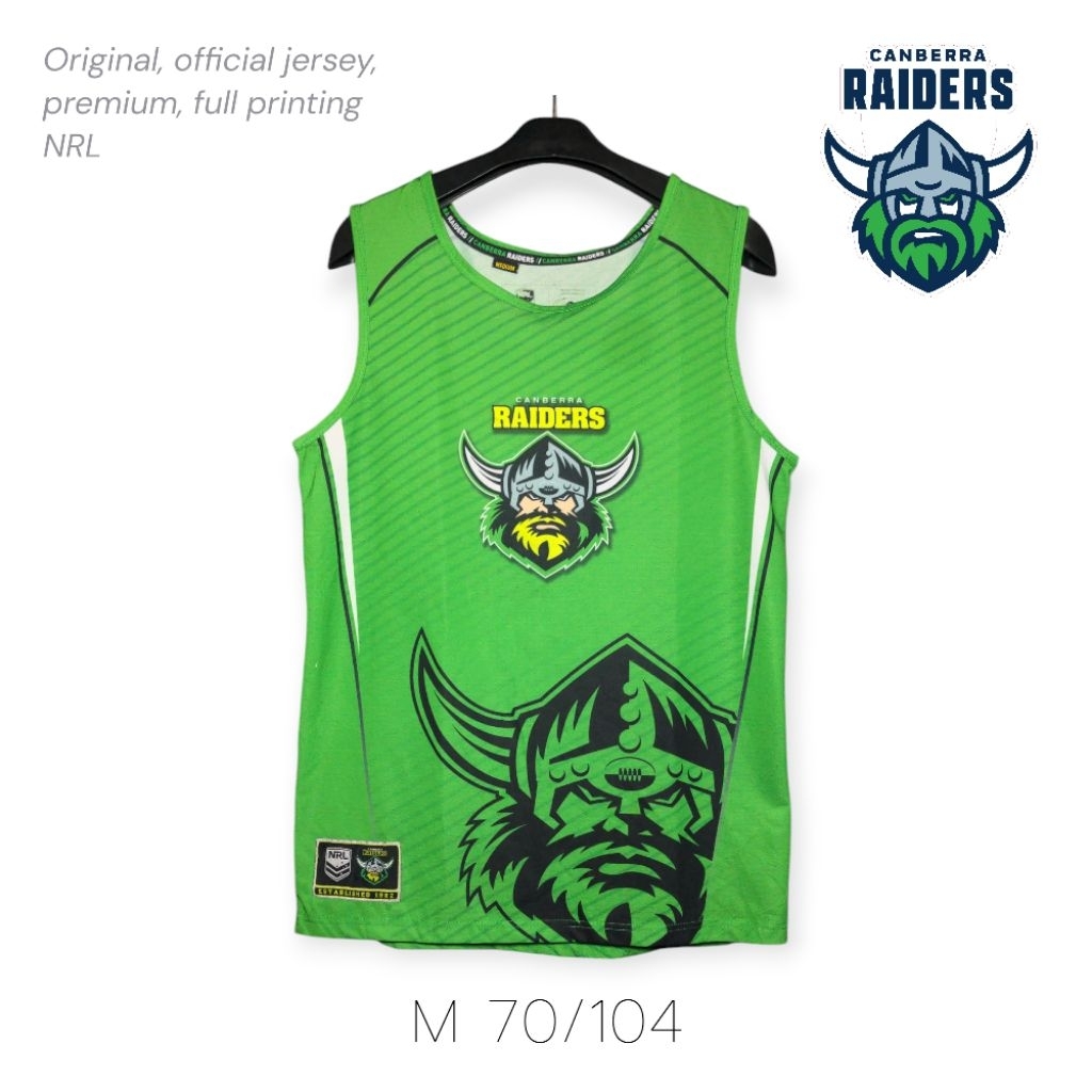 Canberra Riders Official NRL Rugby League Sleeveless Jersey Original Size M