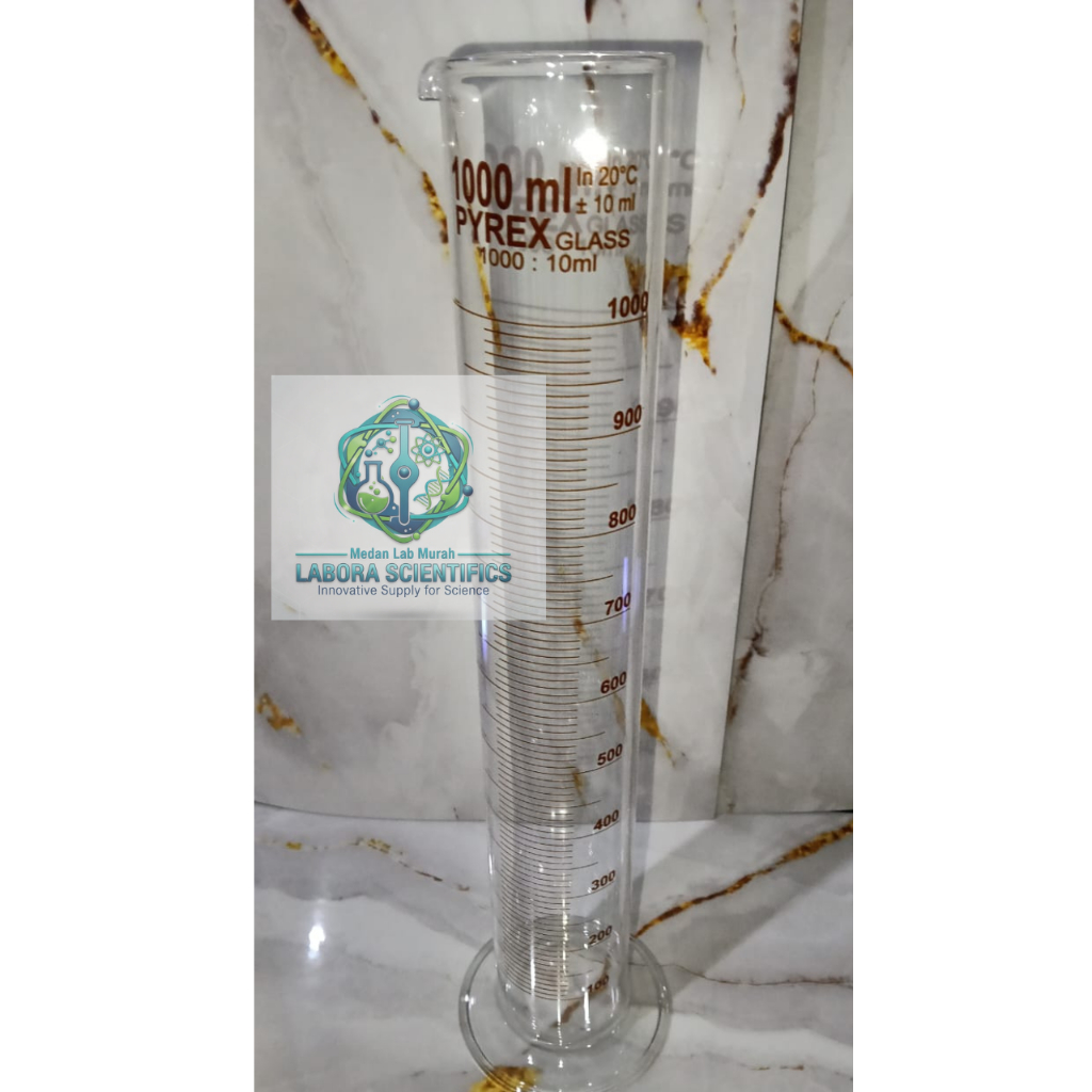 Gelas Ukur Pyrex 1000 ml , gelas ukur pyrex 1 L / Measuring cylinder Merk Pyrex