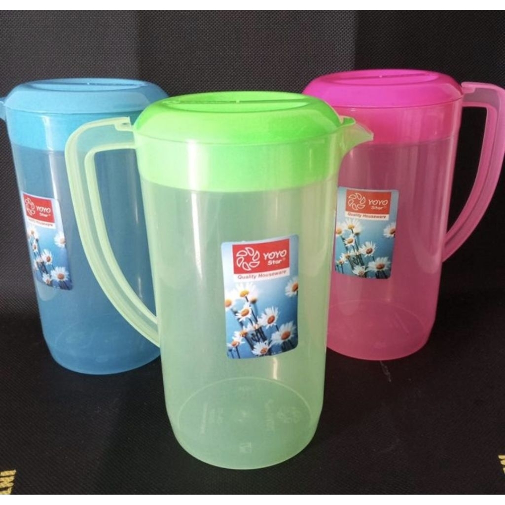 TEKO AIR 1,4 LITER / TEKO PLASTIK YOYO STAR / TEKO MINI WARNA