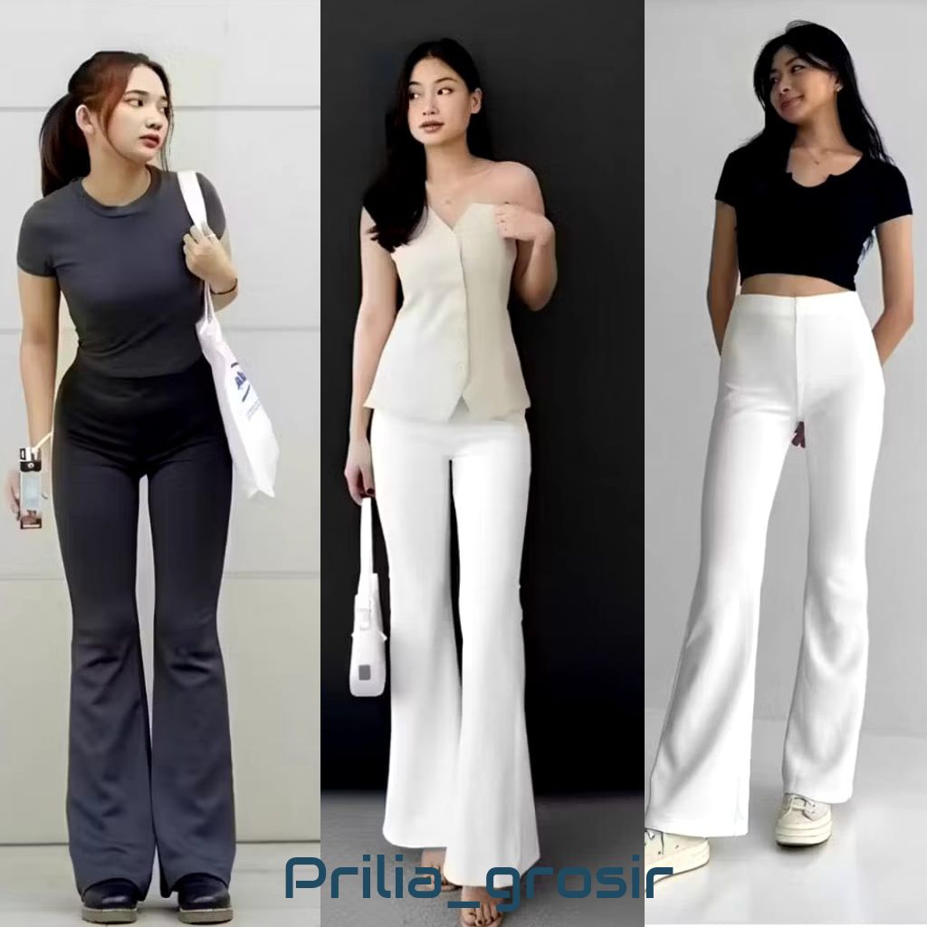 celana cutbray scuba premium Highwaits tebal stabdar - jumbo/kulot scuba premium