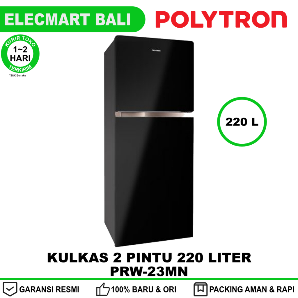 Kulkas 2 Pintu Polytron Belleza 220 Liter 200 Liter PRW23MN PRW-23MN