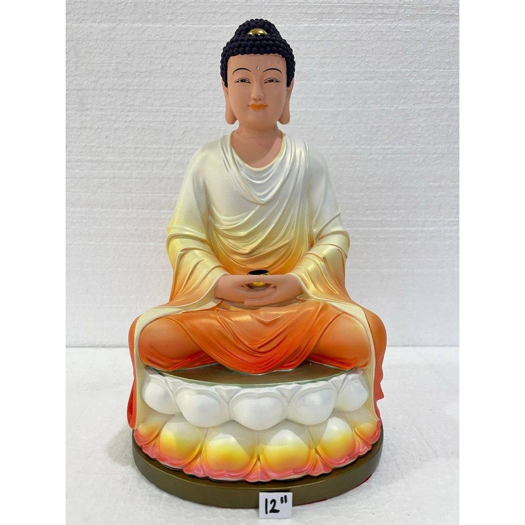 patung Buddha sakyamuni - Sidharta - seciamuni 12in bahan fiber