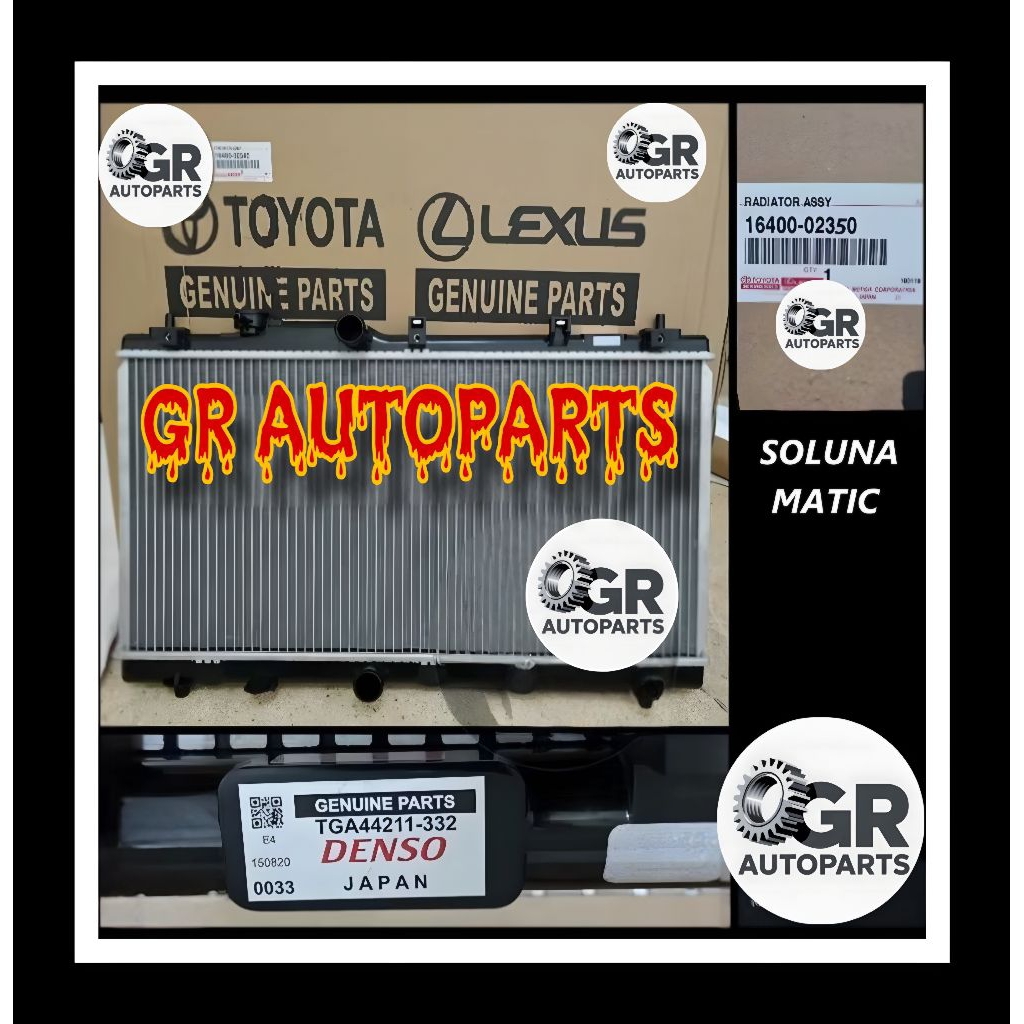 RADIATOR ASSY TOYOTA SOLUNA MATIC DENSO JAPAN