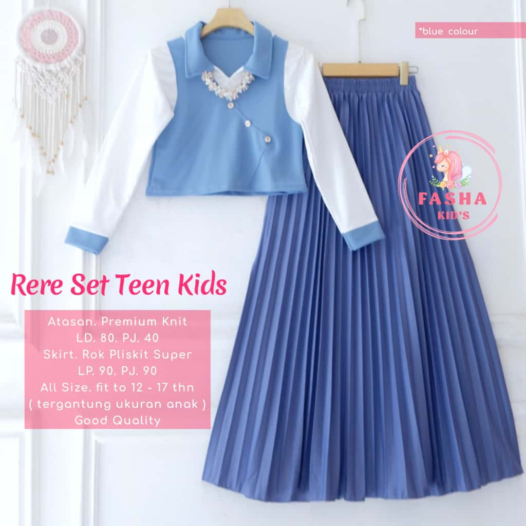setelan rok anak perempuan 12-16 tahun citra rere set teen ori fasha kids