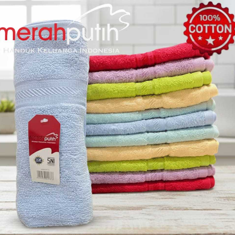 Handuk Merah Putih Produk Asli/ORI 50X100 Handuk Mandi/Handuk Katun