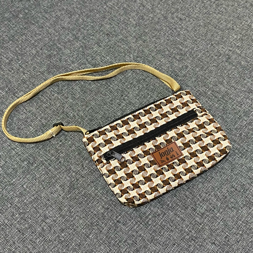 TAS HAND BAG TAS SLEMPANG OLEH OLEH JOGJA TAS MOTIF SLING BAG HANDPHONE TAS MINI JOGJA