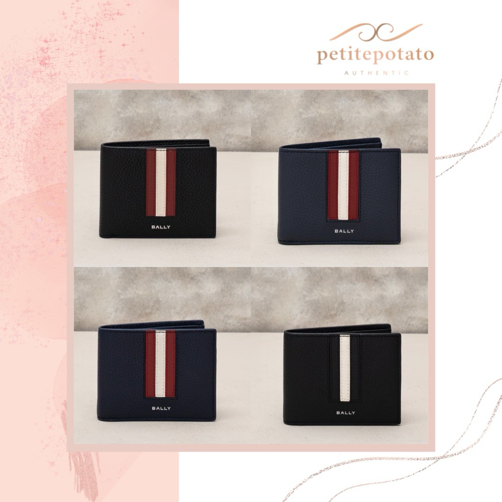 DOMPET BRANDED PRIA BALLY RIBBON SMALL BIFOLD WALLET 6 CARD SLOTS