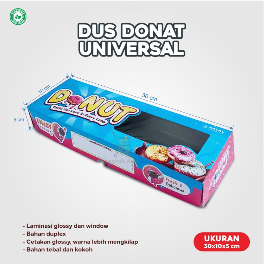 [COD] Dus Donat Motif sudah LAMINASI ANTI AIR / Box Donat Isi 3 / Dus Donat Isi 3 Tebal / Box Donat 