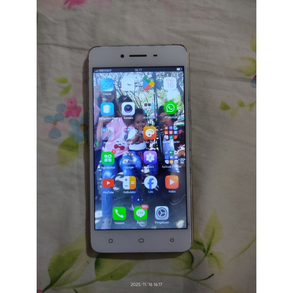 lcd oppo a37 /a37f garis copotan