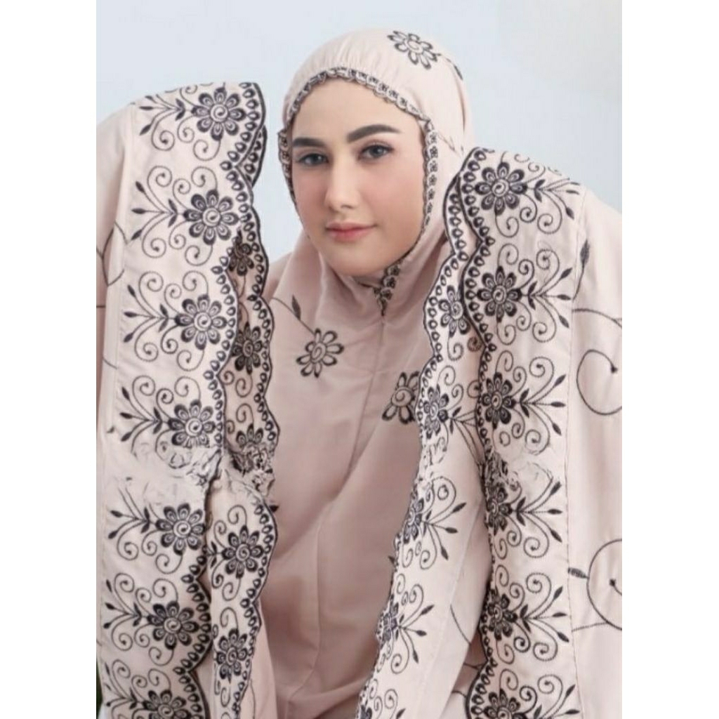 mukena motif bordir/mukena dewasa renda mewah