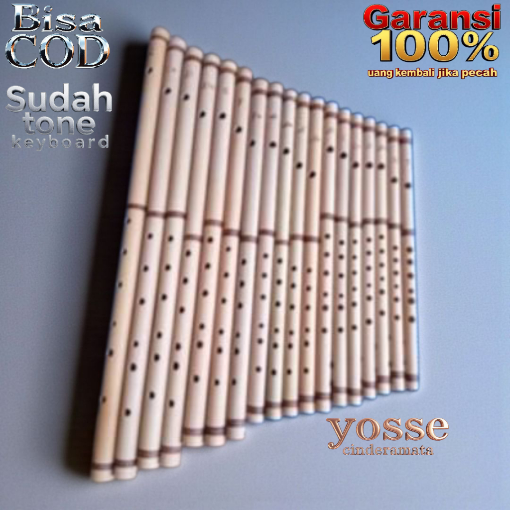 Suling Bambu 1 Set Isi 18 Biji Suling Dangdut Sudah Tune Keyboard kwalitas panggung Bergaransi