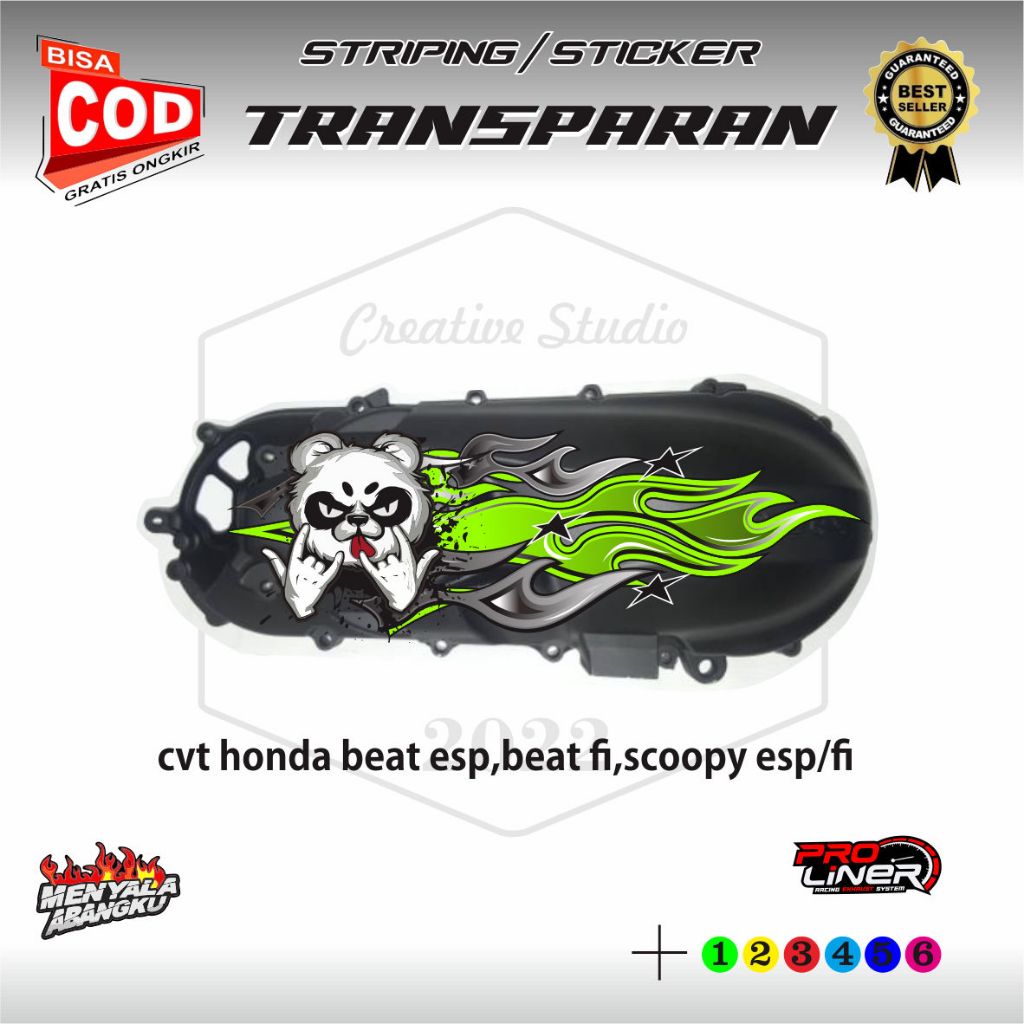 sticker bak cvt beat,scoopy simple esp bak cvt transparan