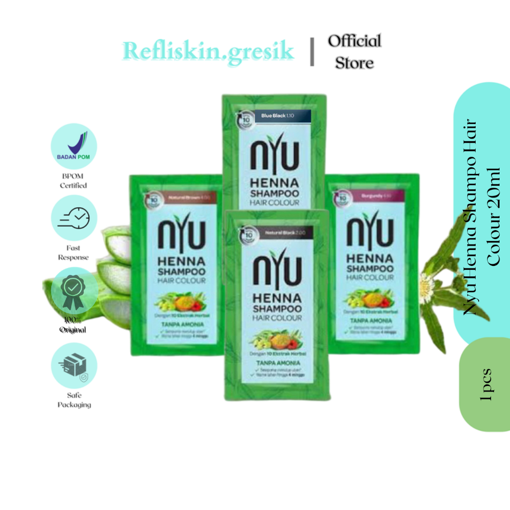 Nyu henna sachet Natural black/Natural brown/Blue black / Burgundy