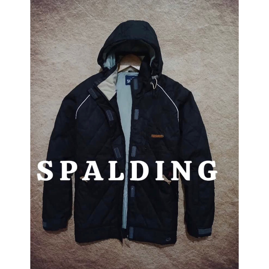 jaket outdoor SPALDING bahan tebal warna pekat second preloved