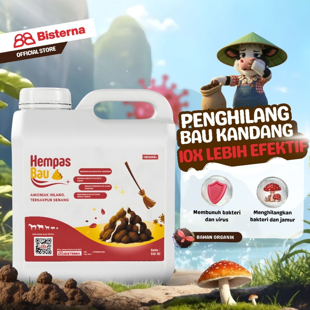 Hempas Bau-Pengurai kotoran ayam-penghilang bau amoniak