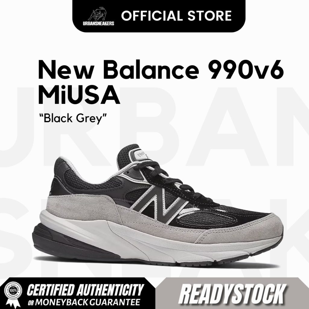 New Balance 990v6 MiUSA Black Grey | U990JC6