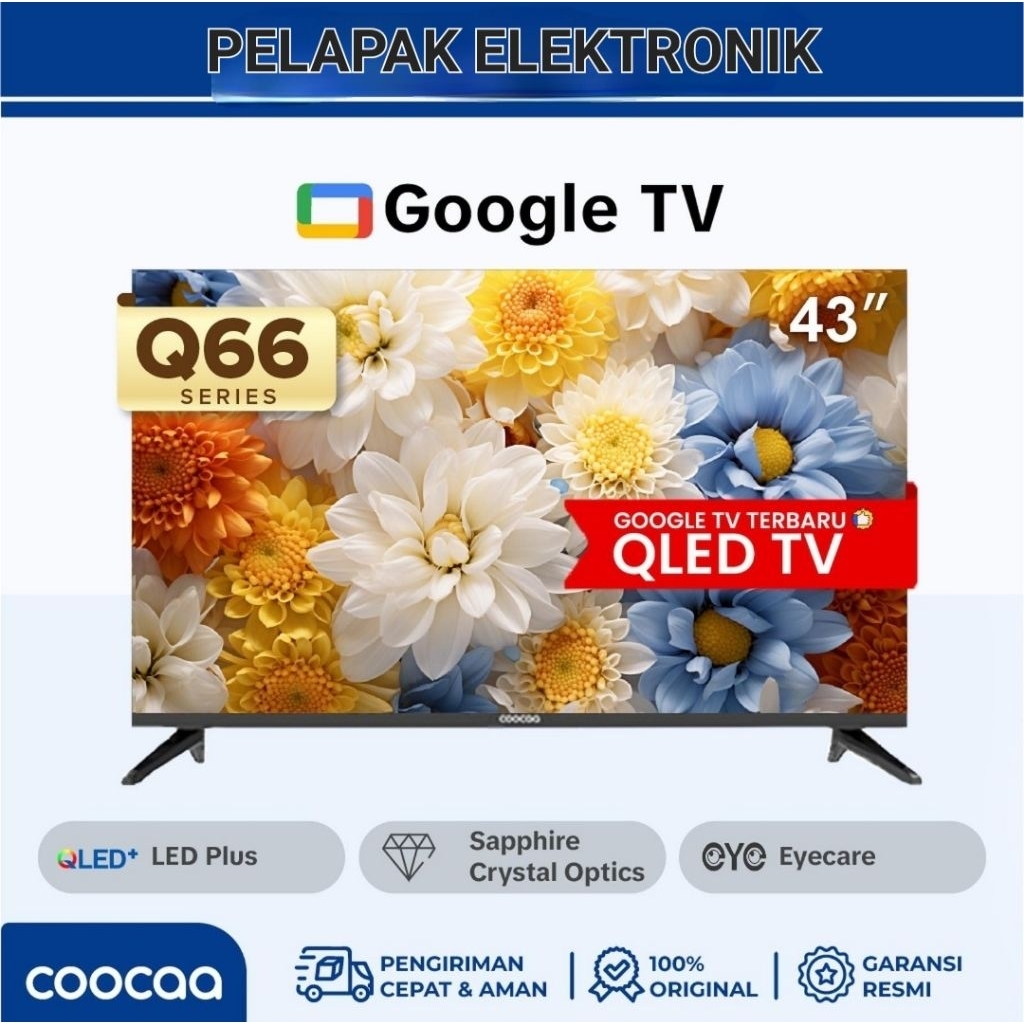 Coocaa Tv Qled 43Q66 Google Tv Youtube Netflix Digital Bluetooth