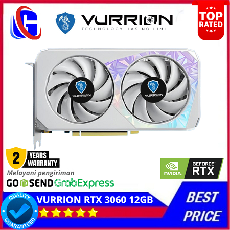 VGA VURRION RTX 3060 12GB GDDR6 192 BIT WHITE