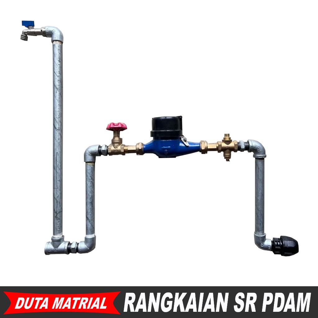 Meteran Air Set Komplit Rangkaian Sambungan Rumah Paket Hemat PDAM Kuningan