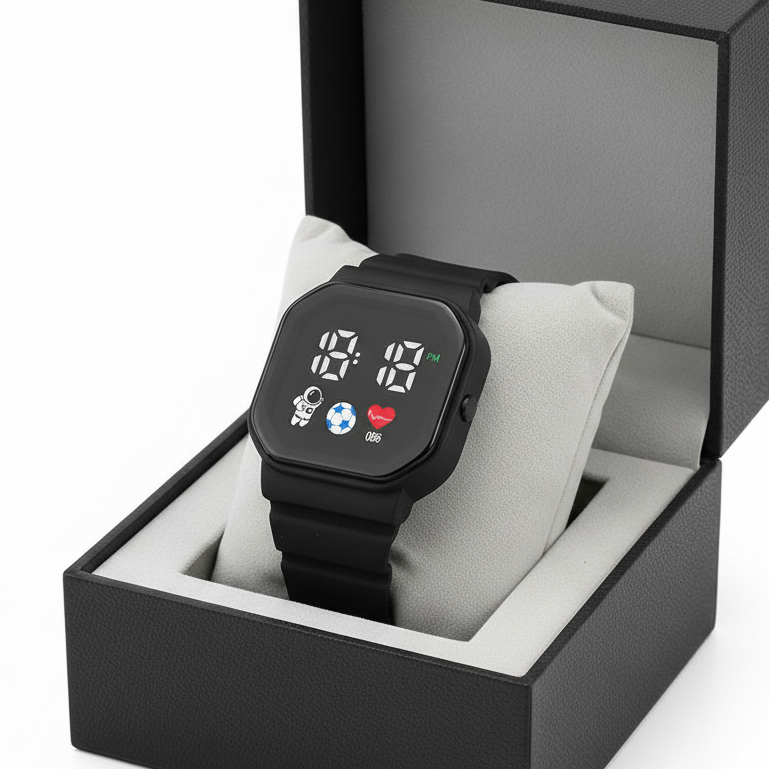 FREE BOX | Jam Tangan Anak Cowok LED Keren Anti Air Karakter Astronaut 5 Tahun 7 Tahun 9 Tahun 12 Ta