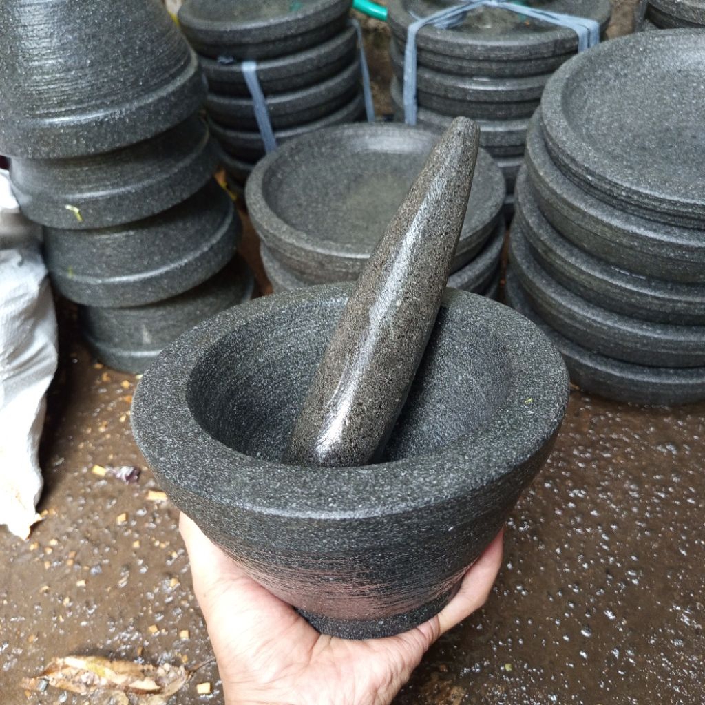 Lesung | Lumpang batu asli 20 CM Free Alu
