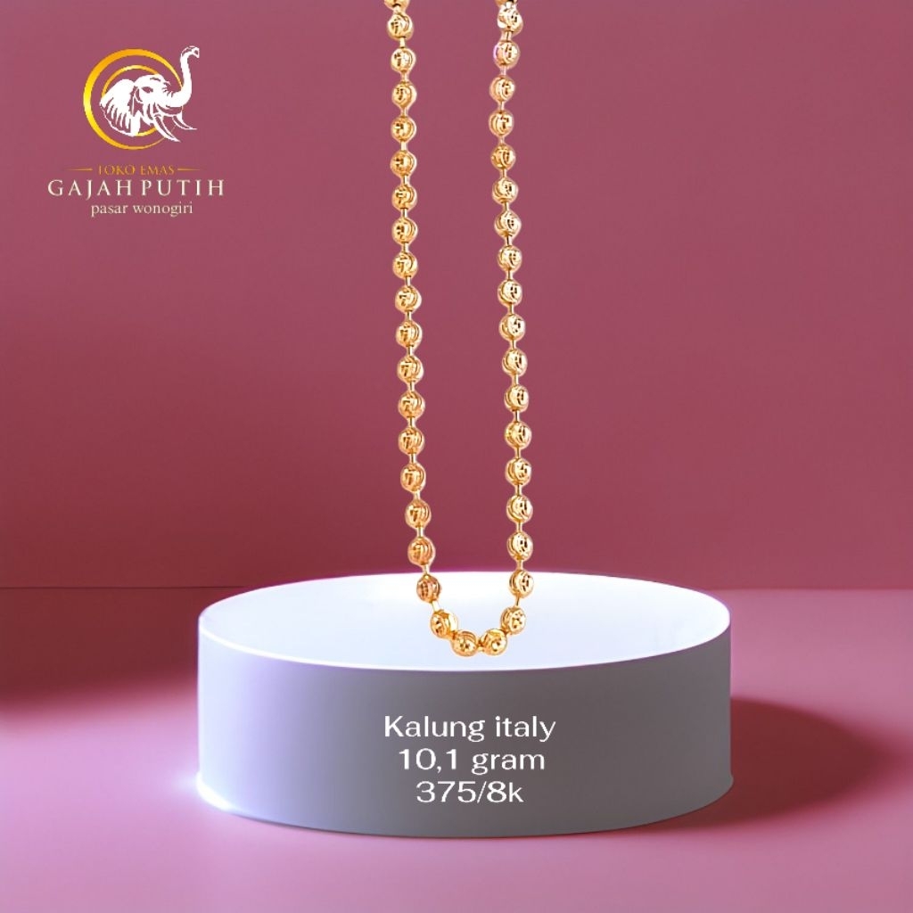 Kalung emas model itali 10,1 gram 8k