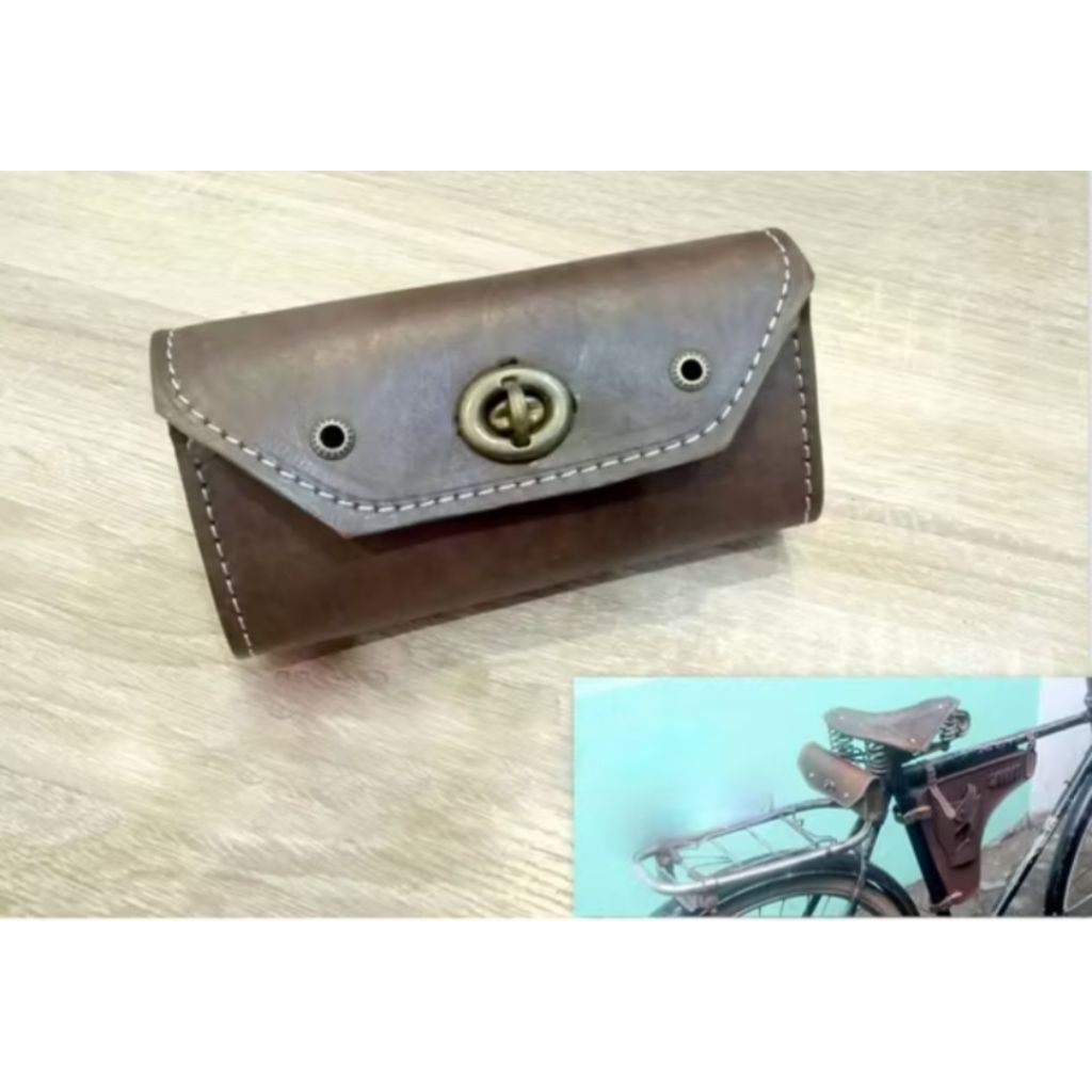 [PROMO] tas dompet belakang sadel sepeda onthel bahan kulit utk blkg sadel sepeda onthel