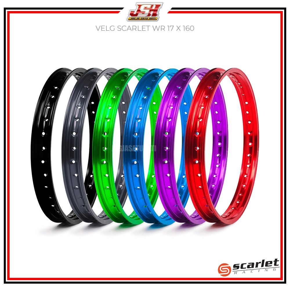 Pelak Pelek Velg Lingkar Alumunium Scarlet Racing Ring 17 140 160 185 215 Motor Cb 150 R Mio Vario V