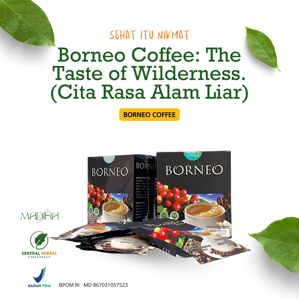 Kopi Borneo Original Minuman Serbuk Kopi Isi 5 Sachet / Kopi Borneo Original 100% Asli BPOM