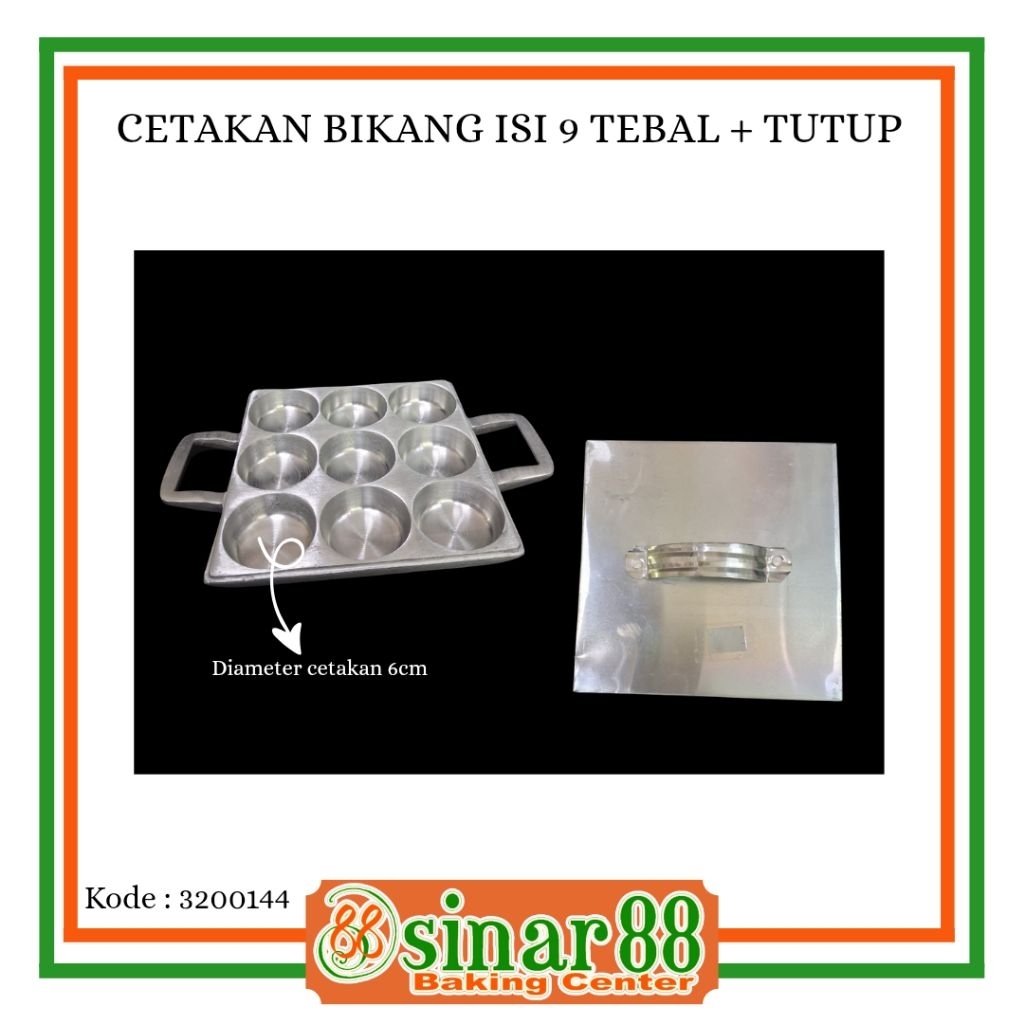 CETAKAN BIKANG ISI 9 TEBAL + TUTUP