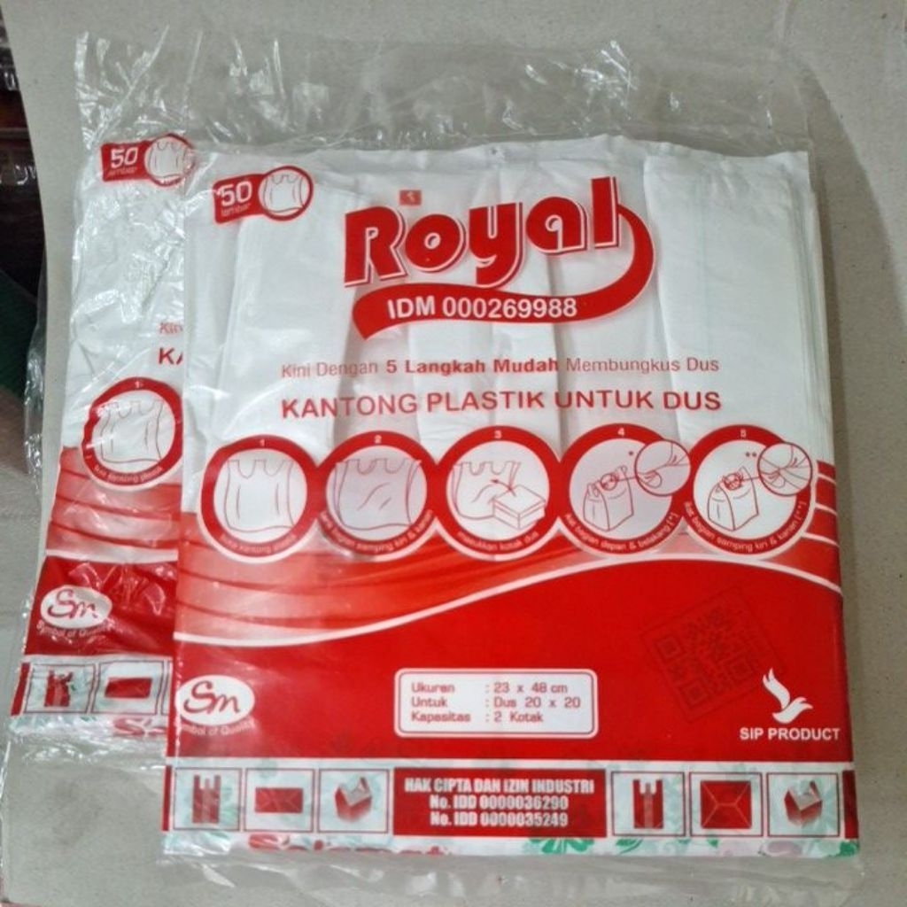 Kantong Plastik Untuk 2 Dus Box Nasi Makanan 18x18 Dan 20x20 cm