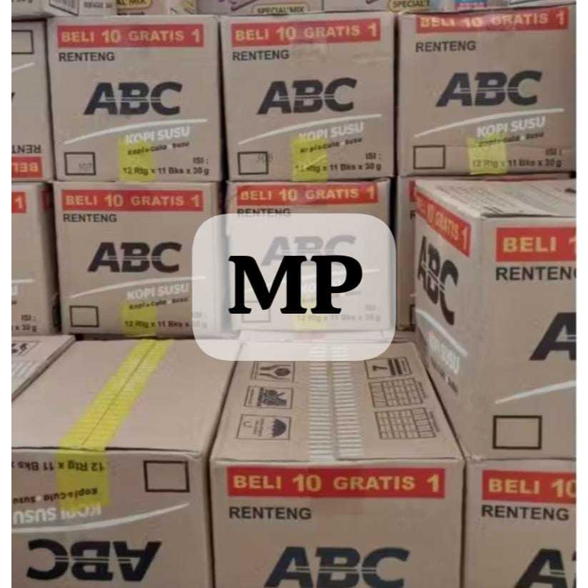Kopi Susu ABC 1 Dus Isi 12 Renceng Baru & Kopi Abc Plus 1 Dus isi 12 Renteng
