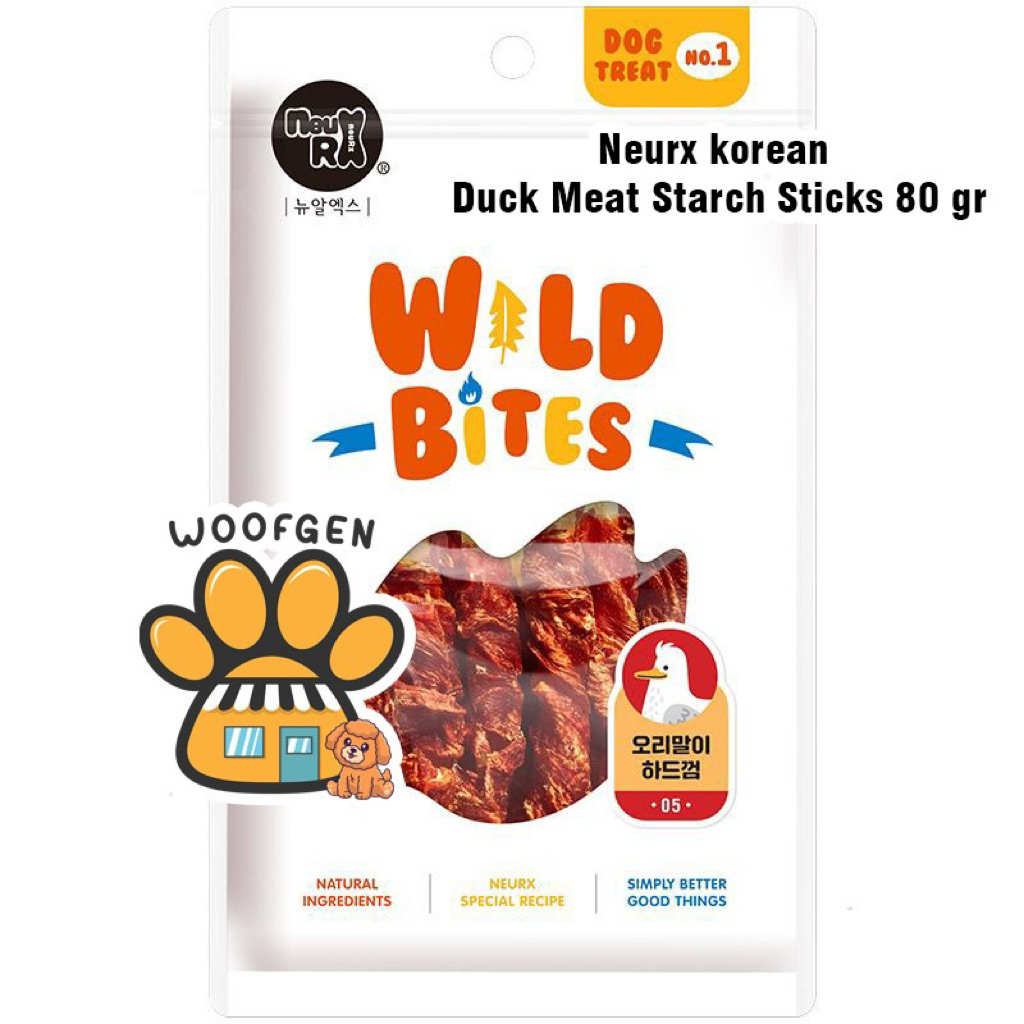 snack anjing Neurx Korean Duck Meat Starch Sticks Snack Anjing Premium Korea