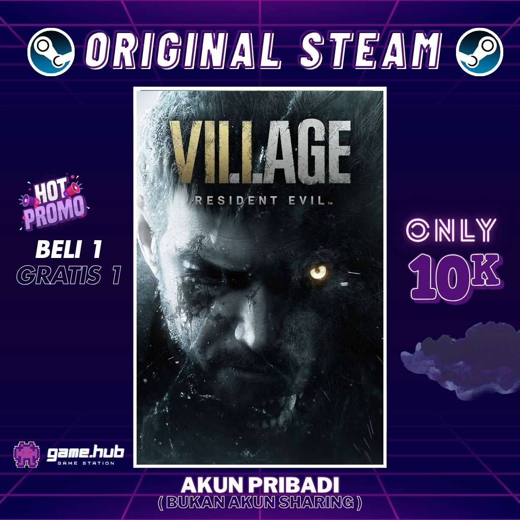 Resident Evil Village - ORIGINAL STEAM - BELI 1 GRATIS 1 - FULL DLC - GARANSI SELAMANYA
