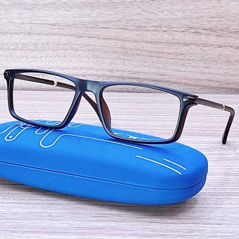 Kacamata Lensa Mika/CR Full Baca/Plus Full Rim Frame MO154 Blueray Photocromic Bluecromic