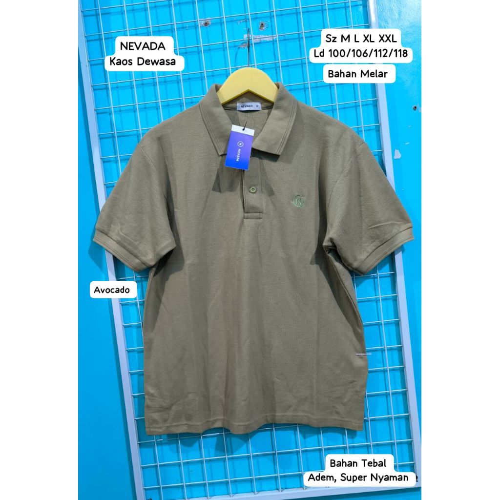 PROMOOO Kaos Kerah Pria Dewasa Original Brand NEVADA