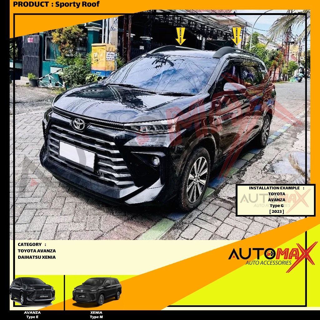 SPORTY ROOF / ROOF RAIL SPORTY DAITONY ALL NEW XENIA / ALL NEW AVANZA 2021 UP