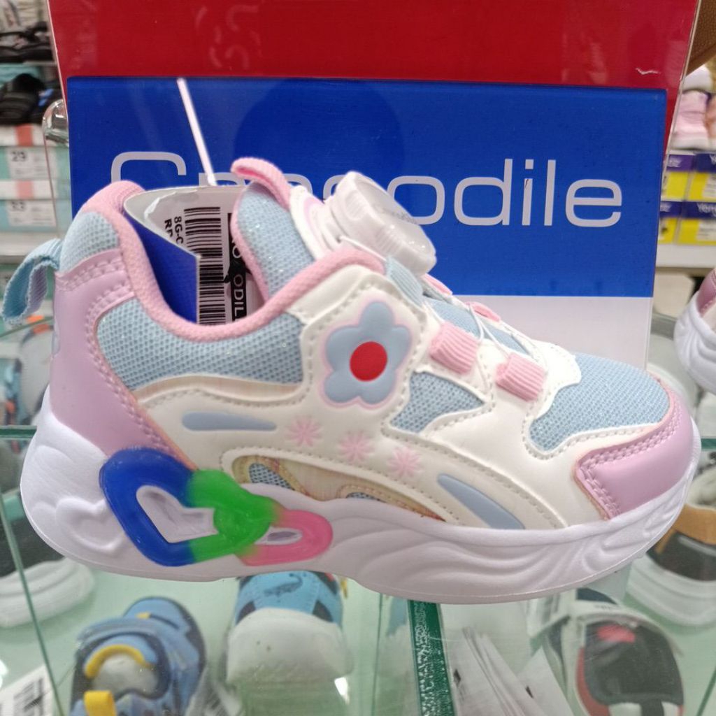 sepatu nyala LED crocodile anak perempuan size 23 - 32