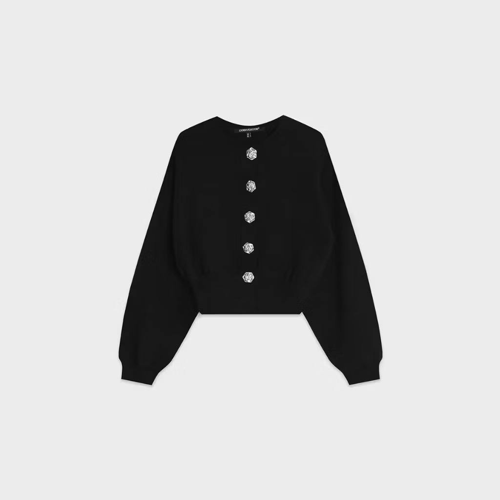 LOOKBOUTIQUESTORE - San Knit Cardigan (Ready on Black S)