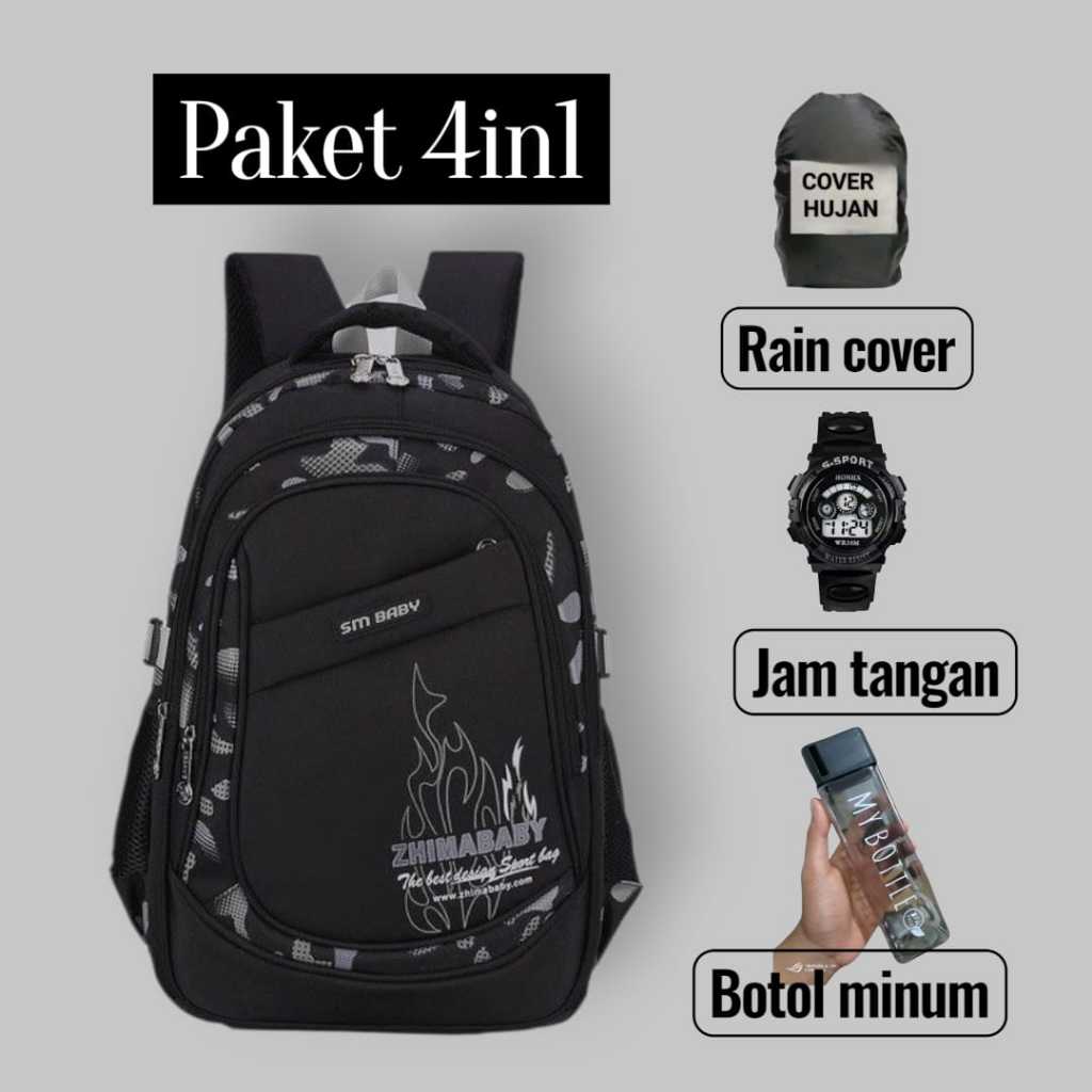 NEW Tas Anak Sekolah SD SMP SMA Ransel Zhima Baby Tas Anak Laki Laki Kekinian
