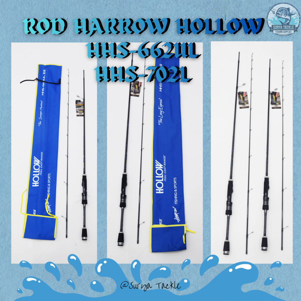 Rod/Joran Spinning Harrow Hollow Full Cast Range UL Ultra Light Game